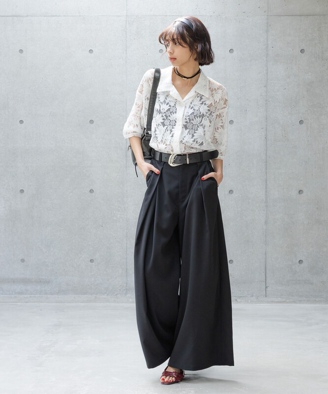 Japanese Style Hollow Lace Mid-Sleeve Elegant Versatile Slimming Round Neck Short-Sleeve Single-Breasted Shirt Top Japanese Style Hollow Lace Mid-Sleeve Elegant Versatile Slimming Round Neck Short-Sleeve Single-Breasted Shirt Top