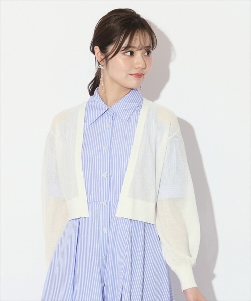 Autumn New Collection W Brand Premium Pure Cotton Long-Sleeve Short Sweet Thin Bow-Knot Knitted Cardigan Top Autumn New Collection W Brand Premium Pure Cotton Long-Sleeve Short Sweet Thin Bow-Knot Knitted Cardigan Top
