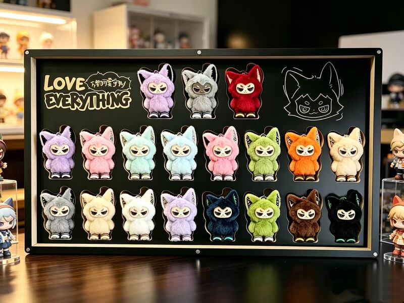 Qimengdao Little Aowu Cute Things Storage Display Board (Dolls Not Included) with Transparent Acrylic Cover Qimengdao Little Aowu Cute Things Storage Display Board (Dolls Not Included) with Transparent Acrylic Cover