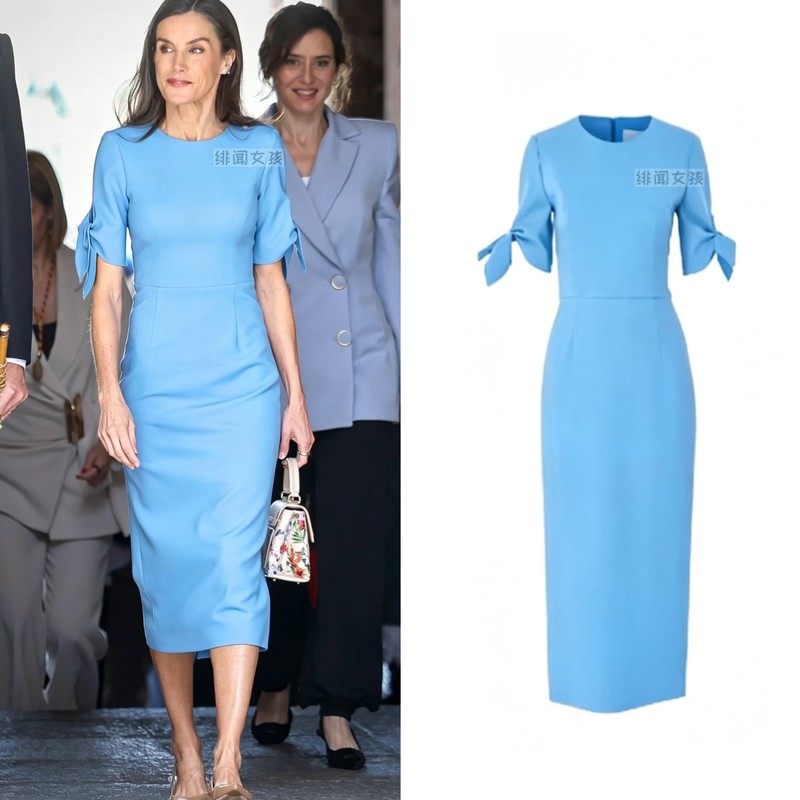 Spanish Princess Style Dress, Summer 2026 New Model, Fashionable and Fresh Blue Ladylike Commuter Dress