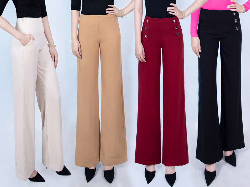 Female High Waist Latin Dance National Mark Dance Square Dance Social Dance Pants Dancing Pants Women Long Pants Dancing Pants Straight Barrel Pocket Pants