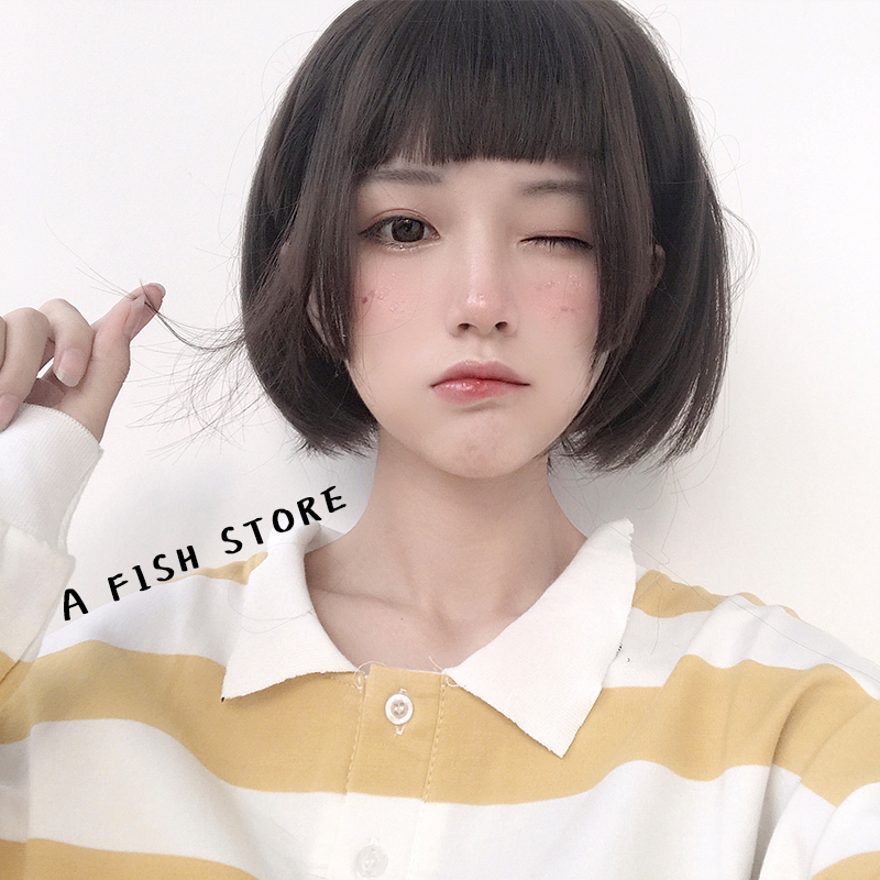 (National student) Fish family * new wig short style Ji hair super cute meta-gas girl spot