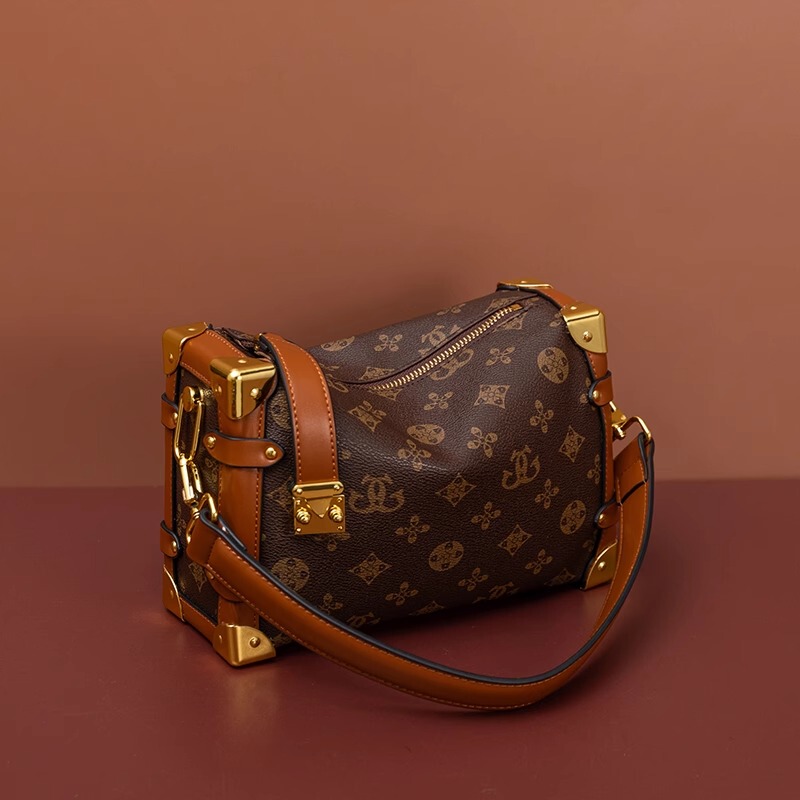 French Mk Ne Genuine Bag for Women, Light Luxury Genuine Leather Handbag, High-End Printed Shoulder Crossbody Pillow Bag