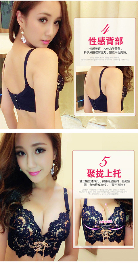 Bộ đồ lót mùa hè tập hợp dây đai điều chỉnh phụ nữ đồ lót chèn pad đồ lót dày áo ngực thời trang nữ