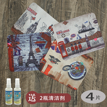 Retro glasses cloth microfiber needle a British personality cute style pattern wipe mobile phone screen cleaning cloth