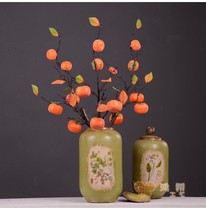 Simulation Persimmon simulation Manqing 5-head Persimmon ceramic flower arrangement simulation Persimmon simulation pomegranate persimmon fruit
