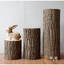 Pastoral series stump wooden stakes shop homestay decoration ornaments wooden flower bucket green plant base