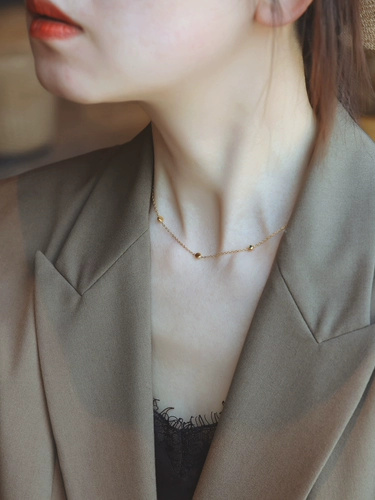 ZOXI Ожерелье из кварца, цепочка до ключиц, легкий роскошный стиль, французский стиль, изысканный стиль, подарок на день рождения, коллекция 2023