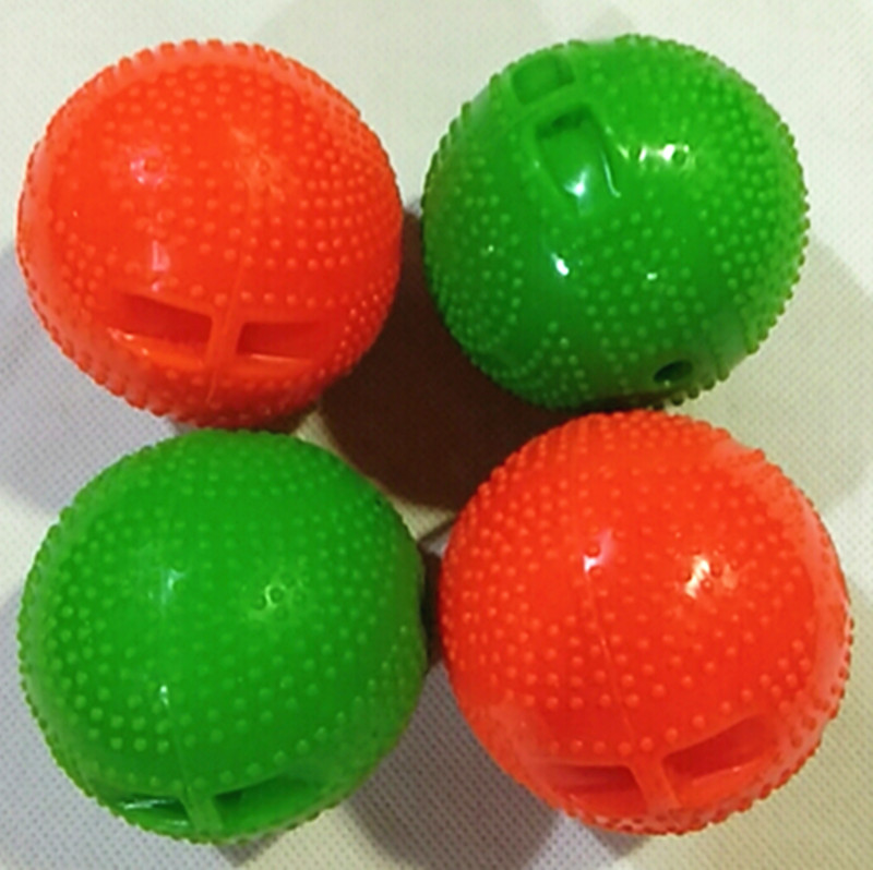 Green orange red silicone force soft ball diameter 6 cm grain wrist ball power ball soft ball long silk ribbon