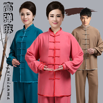 Spring and Autumn tai ji fu women cotton mens high elastic Commission tai chi in the elderly fitness exercise wu shu fu