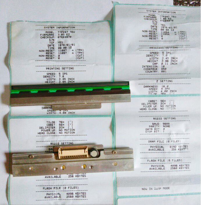Original Assembly Machine Taiwan TSC TTP-245 TTP-247 Barcode Nozzle Thermo-Head Quality Assurance