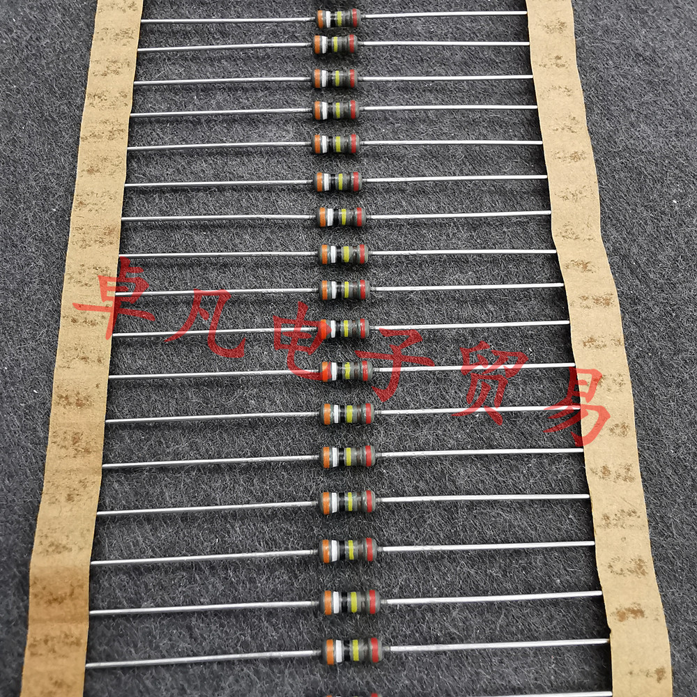 Imported VISHAY 3 9M MRS25 1 4W 3M9 six-ring 1% metal film resistor 0 25W