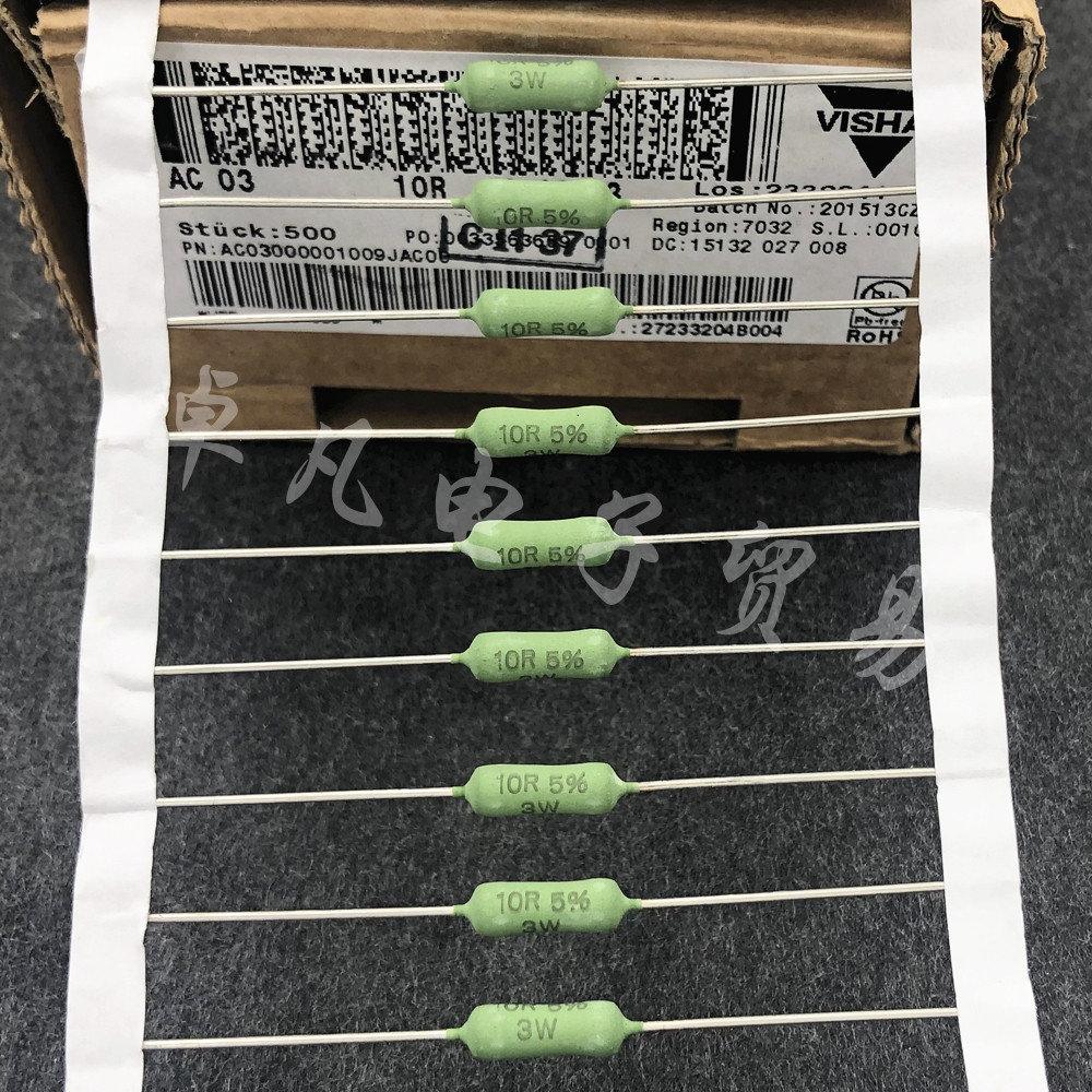 Czech production VISHAY 10R 3W AC03 10 European Philips Line around resistance 1 0 Omega