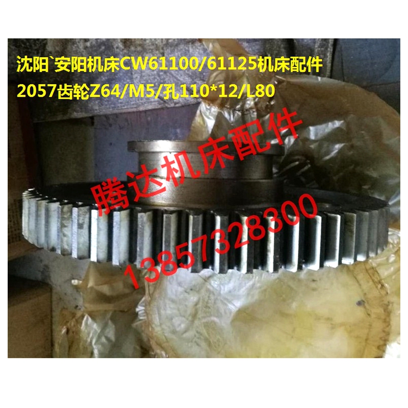 Shenyang Anyang Tianshui Dezhou Machine Tool Cw61100/61125 Parts 2057 Gear Z64/Hole 110/L80