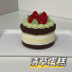 Handmade crochet crochet yarn green grass cake DIY material bag tutorial storage box cake hat cute gift