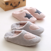 Wooden floor slippers indoor soft bottom cotton slippers cloth sole slippers silent bedroom slippers winter home slippers