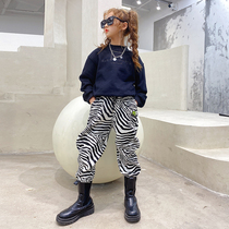 Girls sweaters plus velvet thickened 2020 new Korean pullover middle child half high collar embroidery base shirt