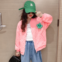 Girl Baseball Suit Jacket Trendy Net Red Blouse 2022 New Children Spring Autumn CUHK Boy Flowers Clip Jersey Tide