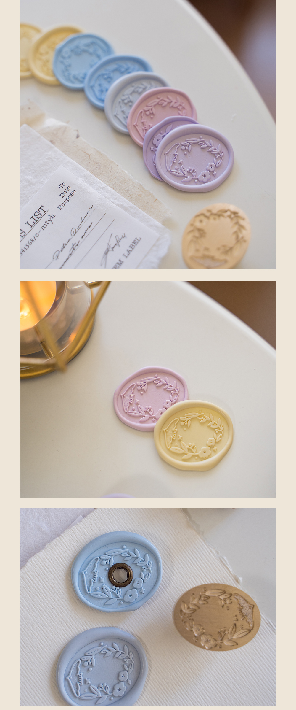 Sealing Wax Seal - Small Garland - Stamps & Stamp Pads - Copper & Brass