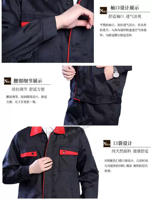 [Ưu đãi đặc biệt] Quần yếm nam dài tay cotton cao cấp Bộ đồ bảo hộ lao động mùa thu vải phù hợp cho nam