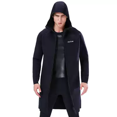 3mm diving Winter Swimming jacket windproof waterproof boat coat hooded long sleeve zipper outdoor sports warm equipment