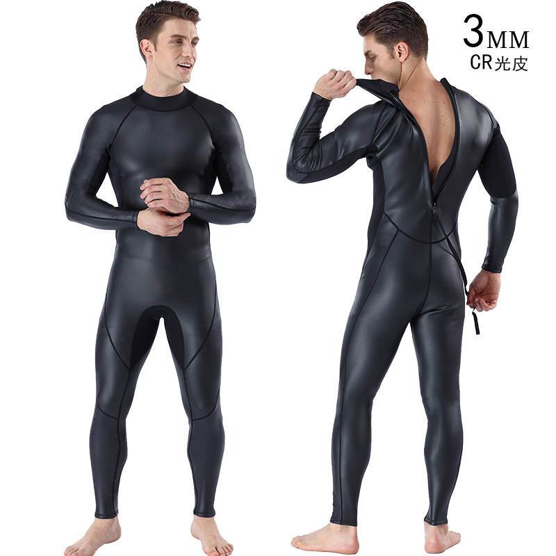 3mm triathlon full body cold buoyancy gel coat light leather diving suit winter swimming surf warm one-piece swimsuit