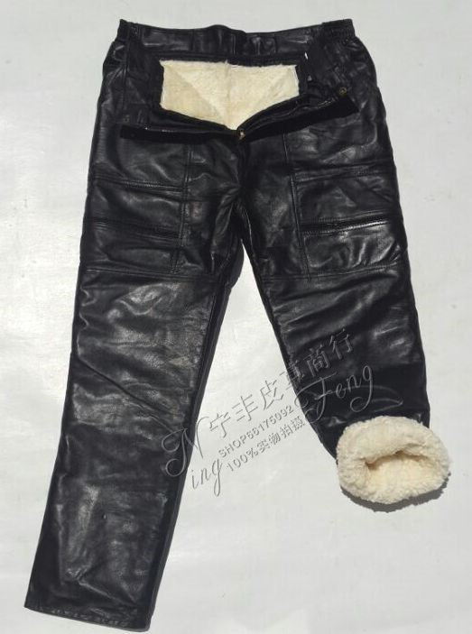 Pantalon cuir homme droit pour hiver - Ref 1483650 Image 8