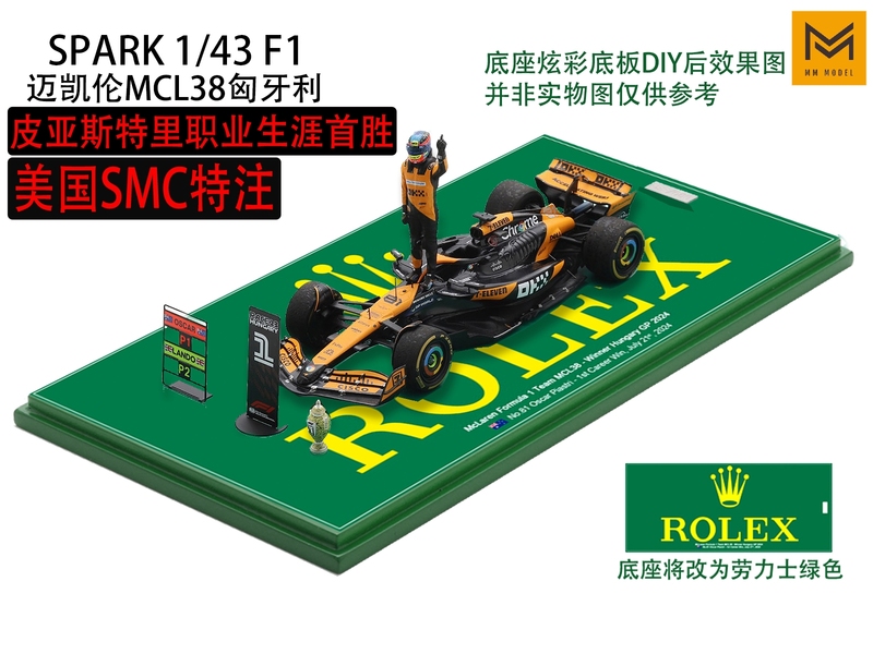 Mm Model Spark 1/43 Mclaren Mcl38 Hungary Gp Azerbaijan Gp Piastri