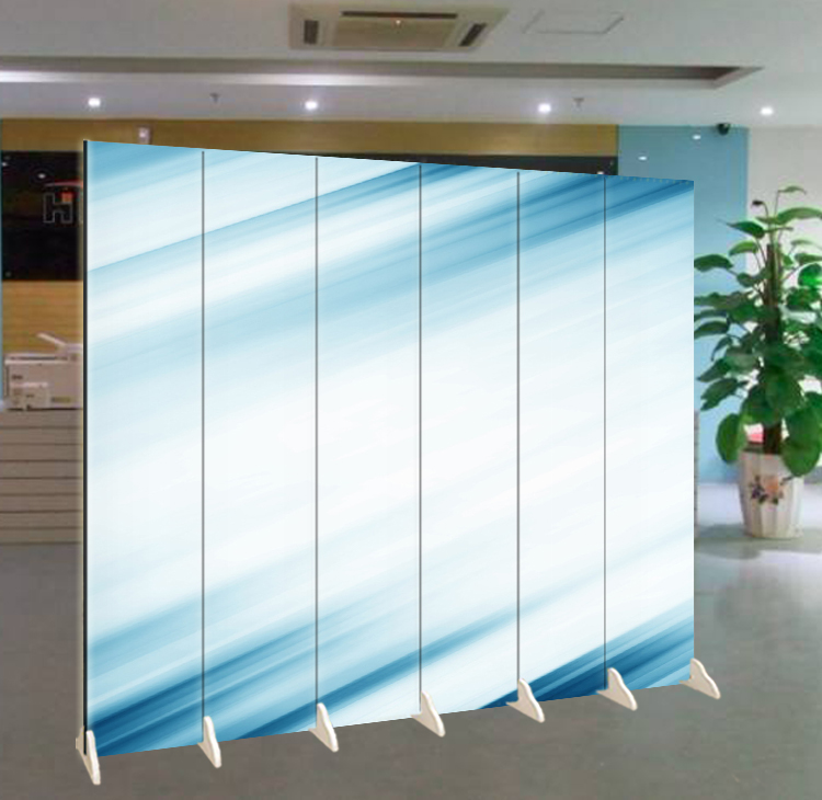 Tên công ty logo mặt trước tường tùy chỉnh phân vùng màn hình di động gấp hiện đại tối giản cửa hiên Trung Quốc - Màn hình / Cửa sổ vách lam gỗ