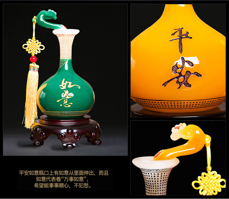 Jingdezhen gốm thủ công nhà phòng khách tủ rượu sáng tạo trang trí nội thất hiện đại đồ trang trí quà cưới trang trí phòng khách