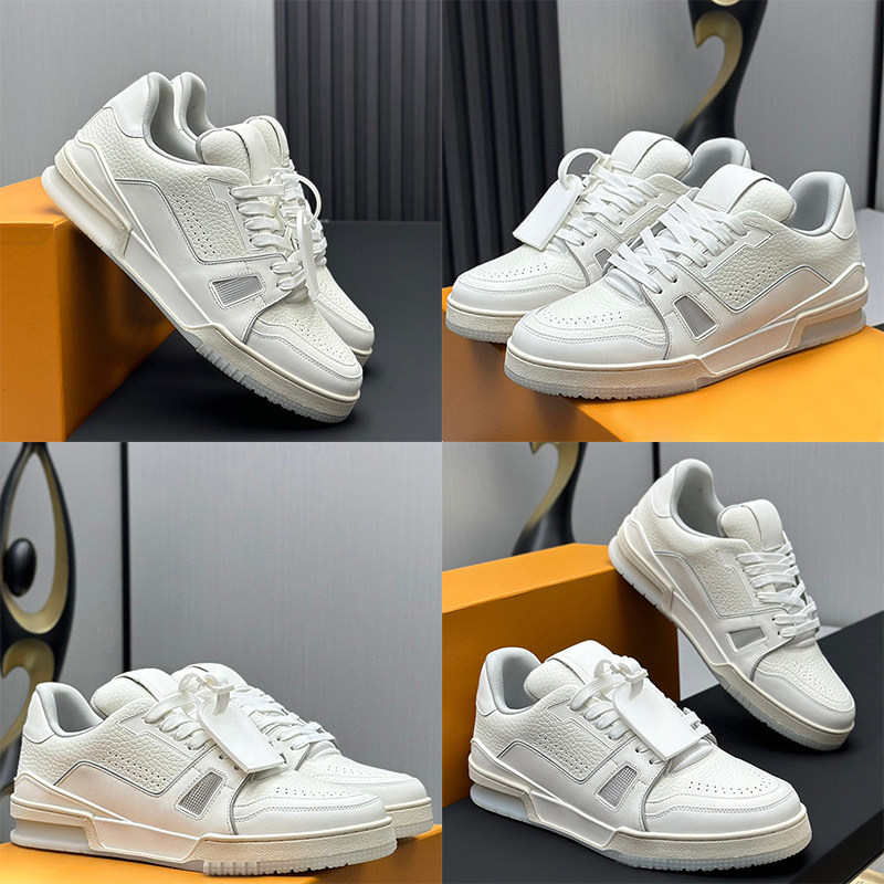 【Must-Buy】Trainer White Cement Leather Sneakers Casual Skate Shoes Sports Shoes