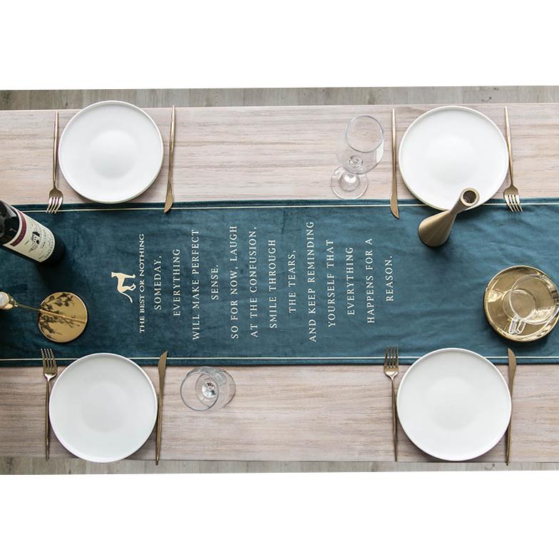 Table Flag Modern minimal tea table luxury cushion cushion tablesTea clothesHome decorative dining table mattress fresh