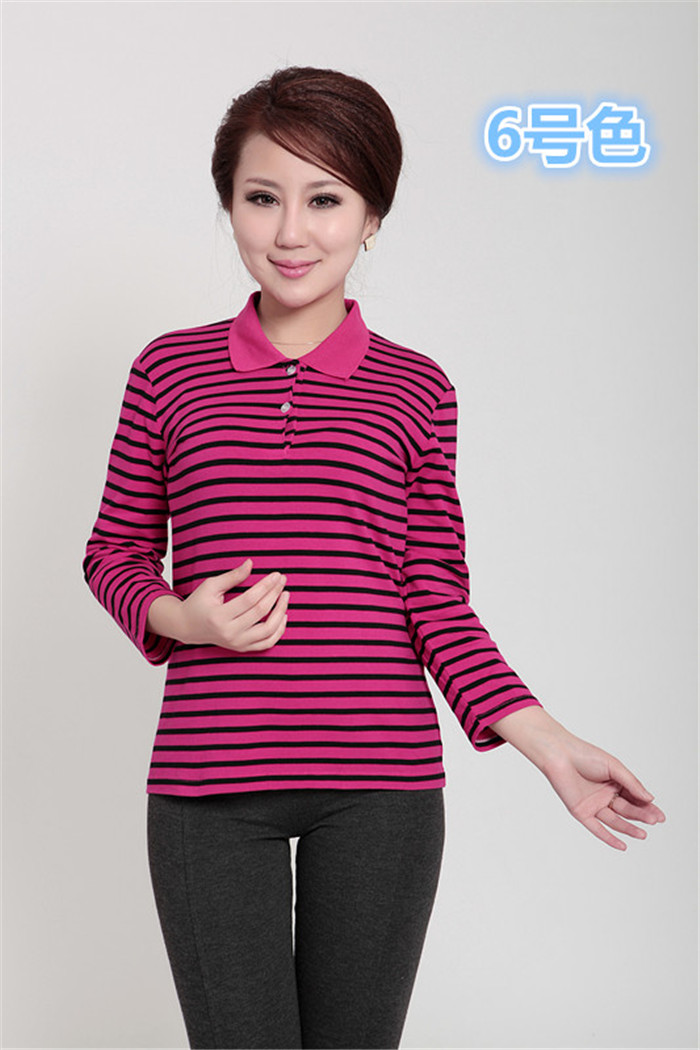 Áo sơ mi nữ dài tay mùa thu nữ 40-50 Mẹ tải áo sơ mi trung niên cotton dài tay áo form rộng nữ tay lỡ