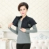 Phụ nữ trung niên và già vai phụ nữ mùa đông với tay áo vai lụa vest vest vest vai vai cotton các kiểu áo voan tuổi trung niên Phụ nữ cao cấp