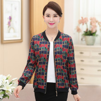 Middle-aged womens new coat autumn thin middle-aged mother jacket autumn casual baseball clothing coat