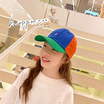 Girl hat ins Korean version of new childrens rainbow color color color difference cap female baby sunscreen sun hat