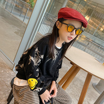 Fifis wardrobe girls necropolis 2021 autumn clothing new CUHK Fashion Zdyeing Loose Children 100 lap blouses