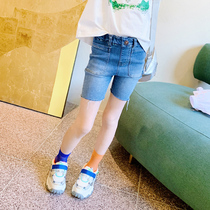 Feifei wardrobe girls shorts 2020 Summer new middle and big children foreign-style five-point pants children slim pants tide