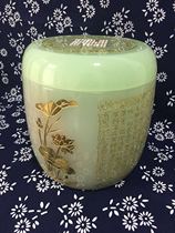 Green glazed heart warp with cinerary urn to prevent decaying breakage and reposting