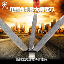 Emery large plate file electroplated file 6 inch 8 inch 10 inch 12 inch red handle jade flat file semicircular triangle file