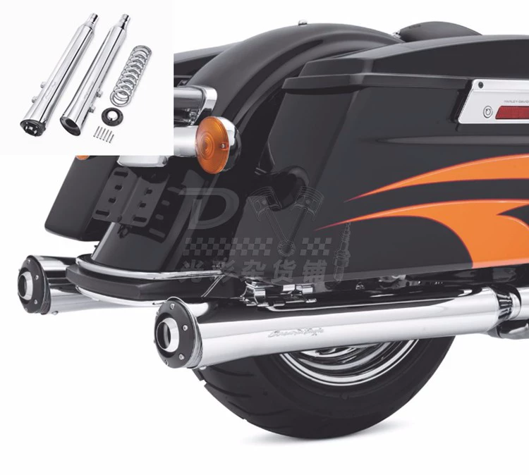 Harley 10 sau khi sửa đổi hành trình la hét đại bàng gầm đại bàng gầm đại bàng chrome phía sau đuôi xả ống xả - Ống xả xe máy