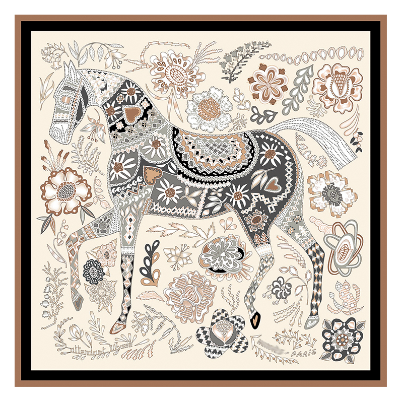 Waiting for Yulis' 24 New High-End Women's 90 Square Scarf, Heavy Twill Silk, 100% Mulberry Silk