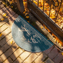 New Chinese semi-circular mat door mat household easy to clean mats household wire ring carpet outside fang hua dian zi