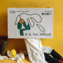 Cartoon simple mourning door mat easy to clean PVC wire ring door mat home entrance door non-slip carpet