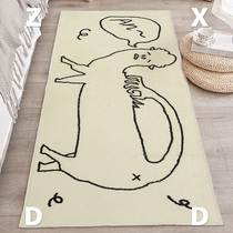 Orange Cartoon Cartoon carpet home bedroom bedside blanket long floor mat living room coffee table blanket into the door mat