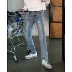 CCJE sờn rách quần jeans rách cũ nam mùa thu 2018 phiên bản mới của Hàn Quốc quần lửng ống rộng thẳng quần lót nam Cao bồi