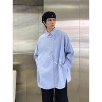 CCJE deconstruct design Yuppie Handsome Shirt Spring Summer Port Wind Trendy Small Crowd Loose Oversize Long Sleeve Shirt Man