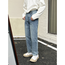 CCJE 100 hitch foundation less than spring Korean version trendy loose casual 90% pants boys jeans blue