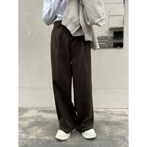CCJE winter thick casual trousers Korean version of the trend Joker pants boys Ruby handsome drop straight pants ins