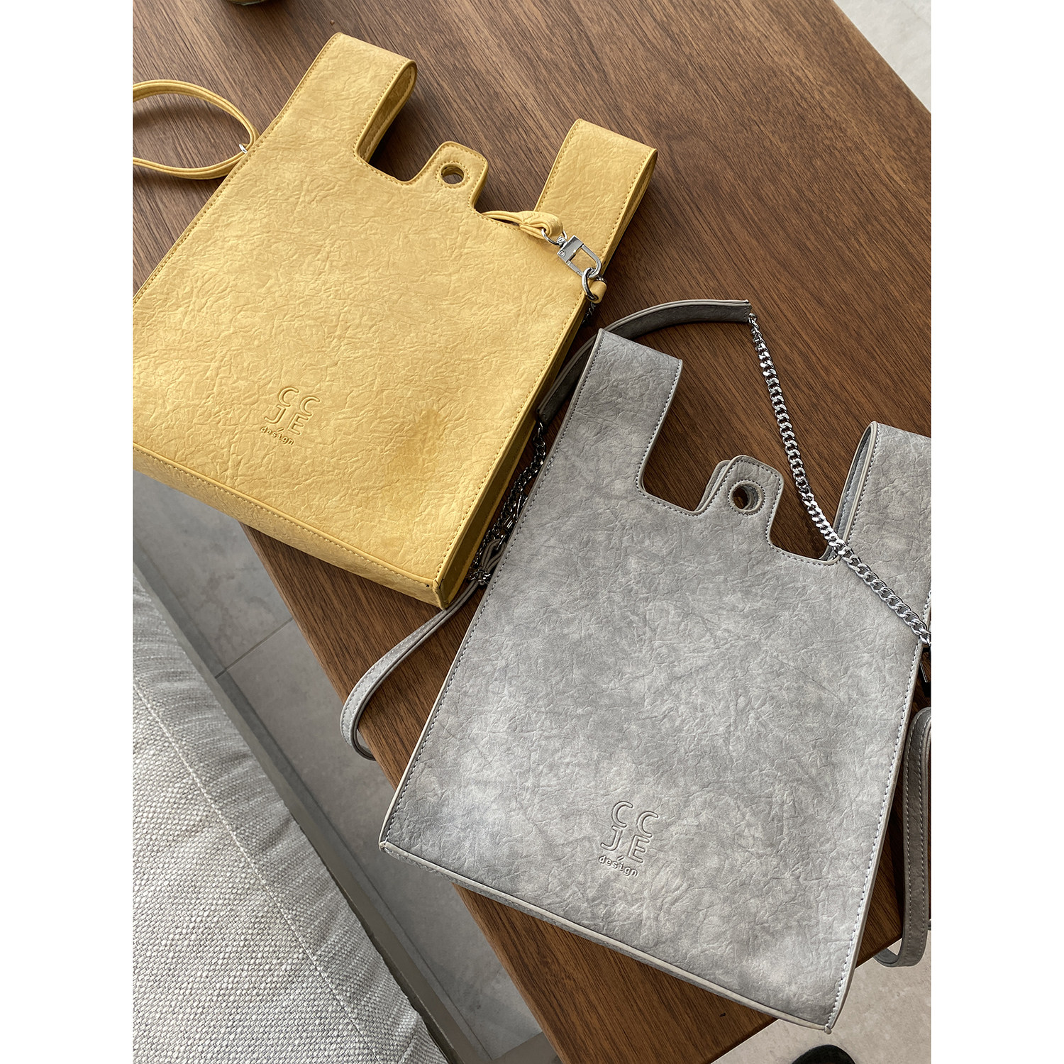 CCJE Homemade Brands Perimeter Men Dual-use Handbag Casual PU Leather Kraft Paper Single Shoulder Bag